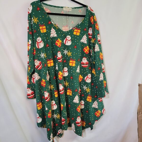 Larace V Neck Sharkbite Christmas shirt 4x PLUs - Picture 1 of 4